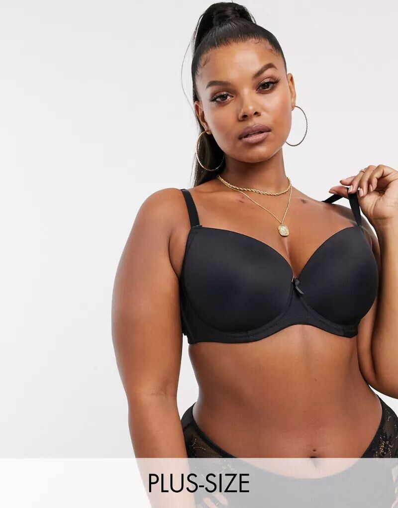 

Черный простой бюстгальтер-футболка Ivory Rose Curve Ivory Rose Lingerie