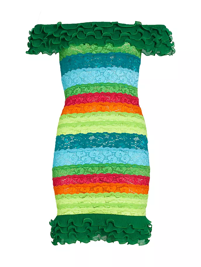 Мини-платье Cecilia с кружевной повязкой в полоску Bruceglen, цвет cecilia stripe