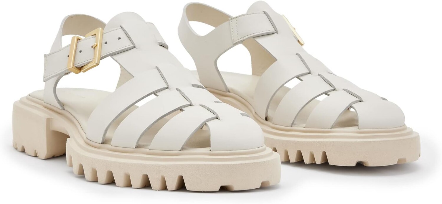 

Сандалии на плоской подошве Nessie Sandals AllSaints, цвет Stone White