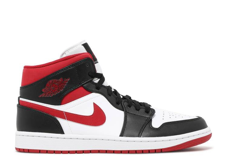 

Кроссовки AIR JORDAN 1 MID 'BLACK GYM RED', белый
