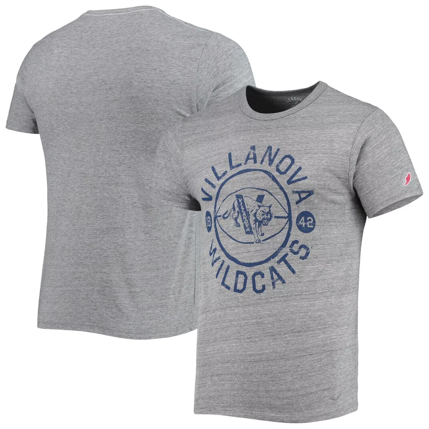 

Мужская одежда для университетской лиги, серая футболка Villanova Wildcats Hero Shot Victory Falls Tri-Blend, Серый