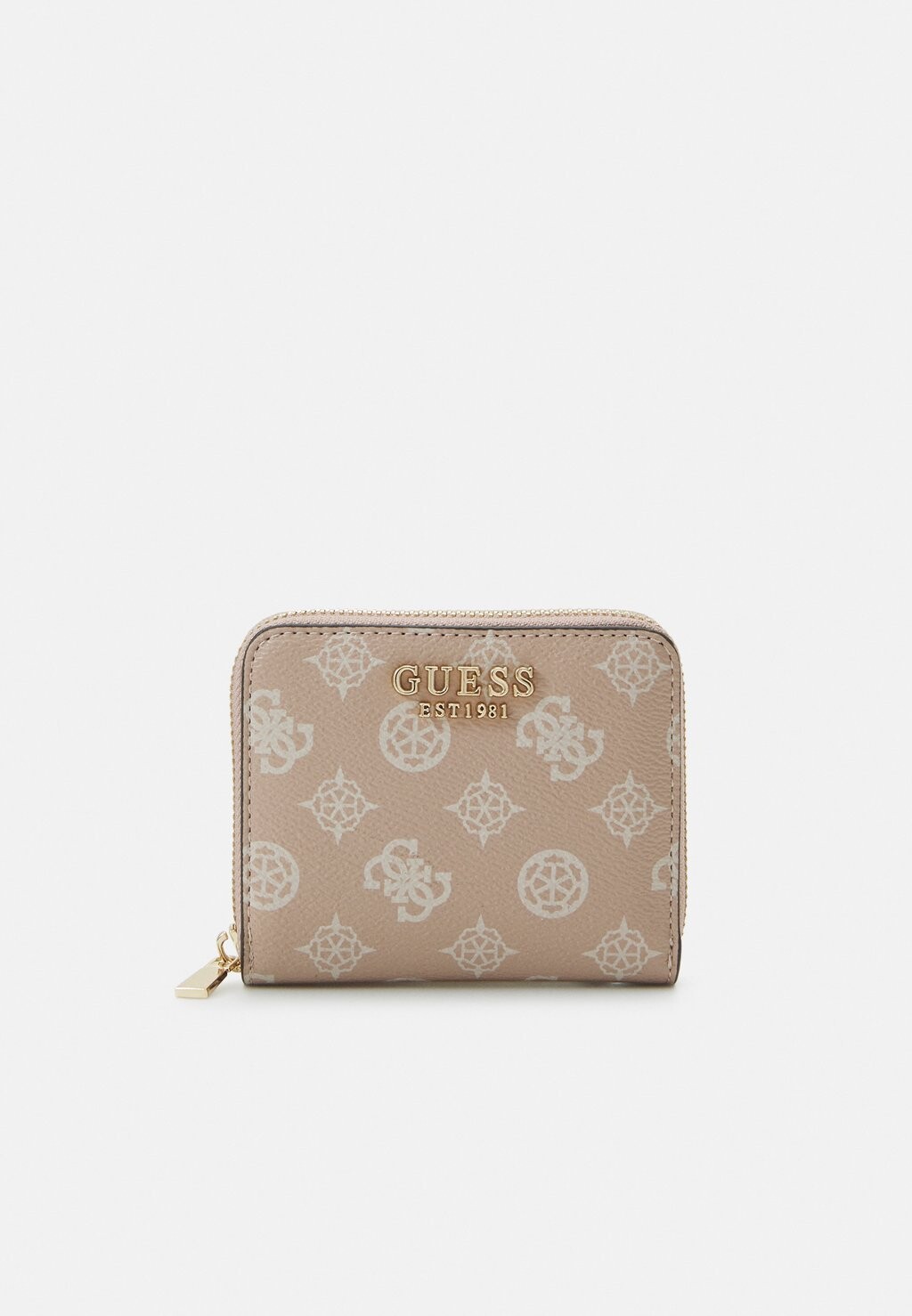 

Кошелек LAUREL SMALL ZIP AROUND Guess, светло-розовый логотип