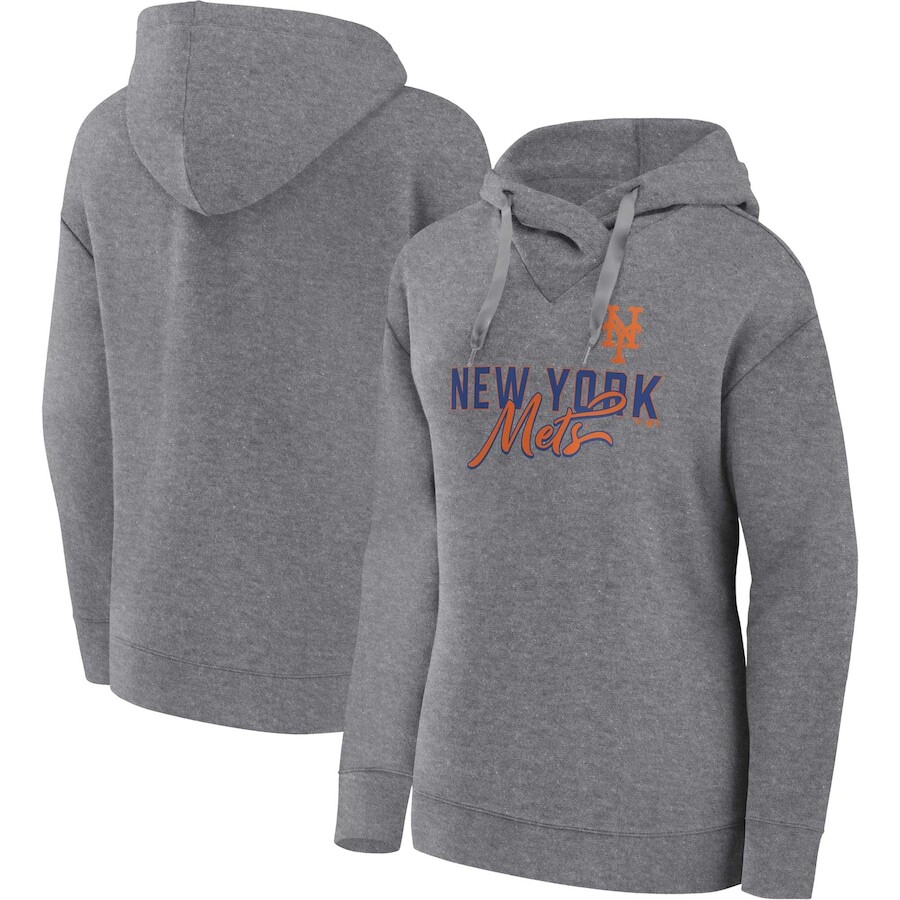 

Пуловер с капюшоном Fanatics Branded New York Mets, серый
