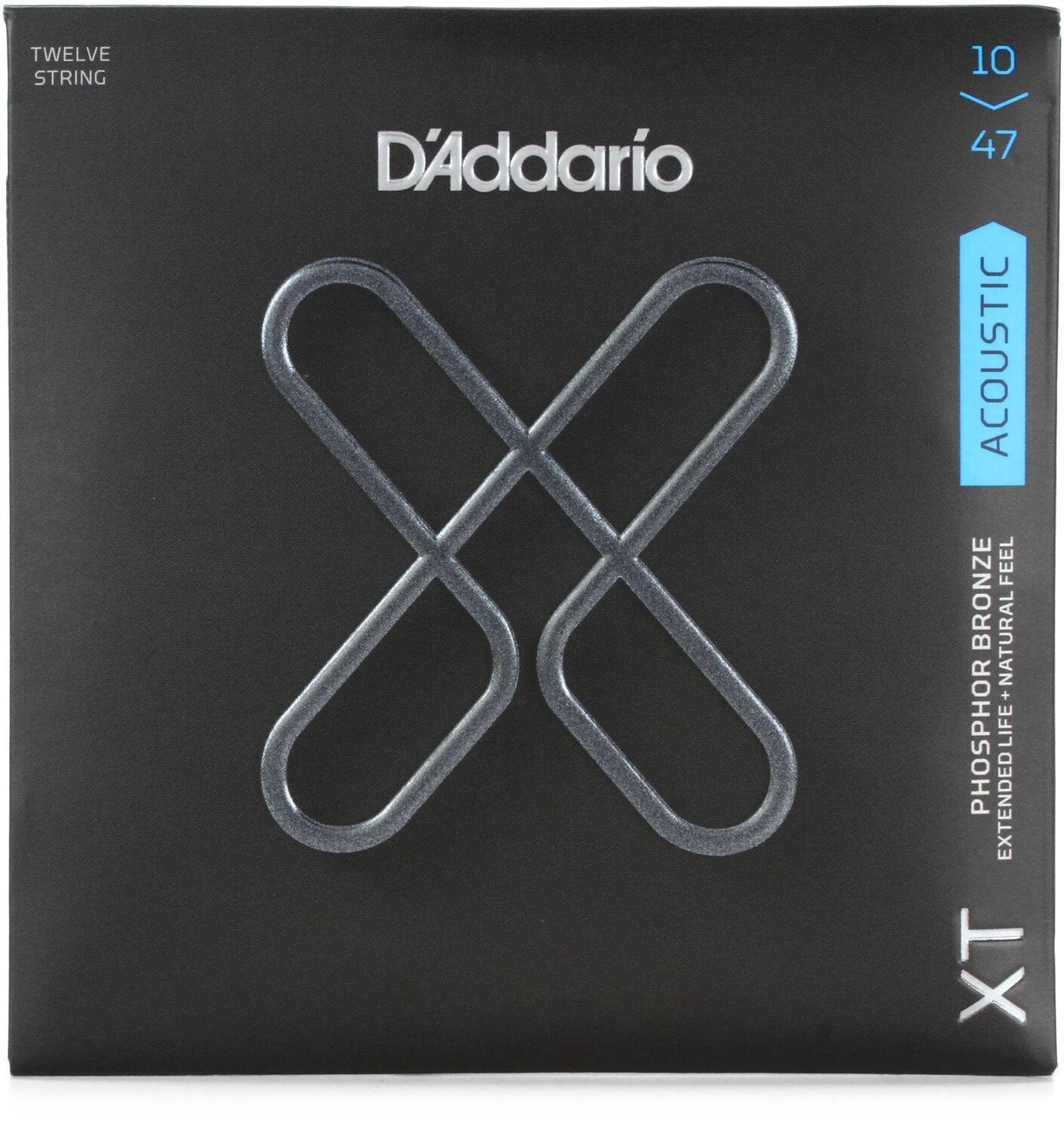

Струны D'Addario XTAPB1047-12 XT для акустической гитары с покрытием из фосфористой бронзы — .010-.047 Extra Light, 12-струнная