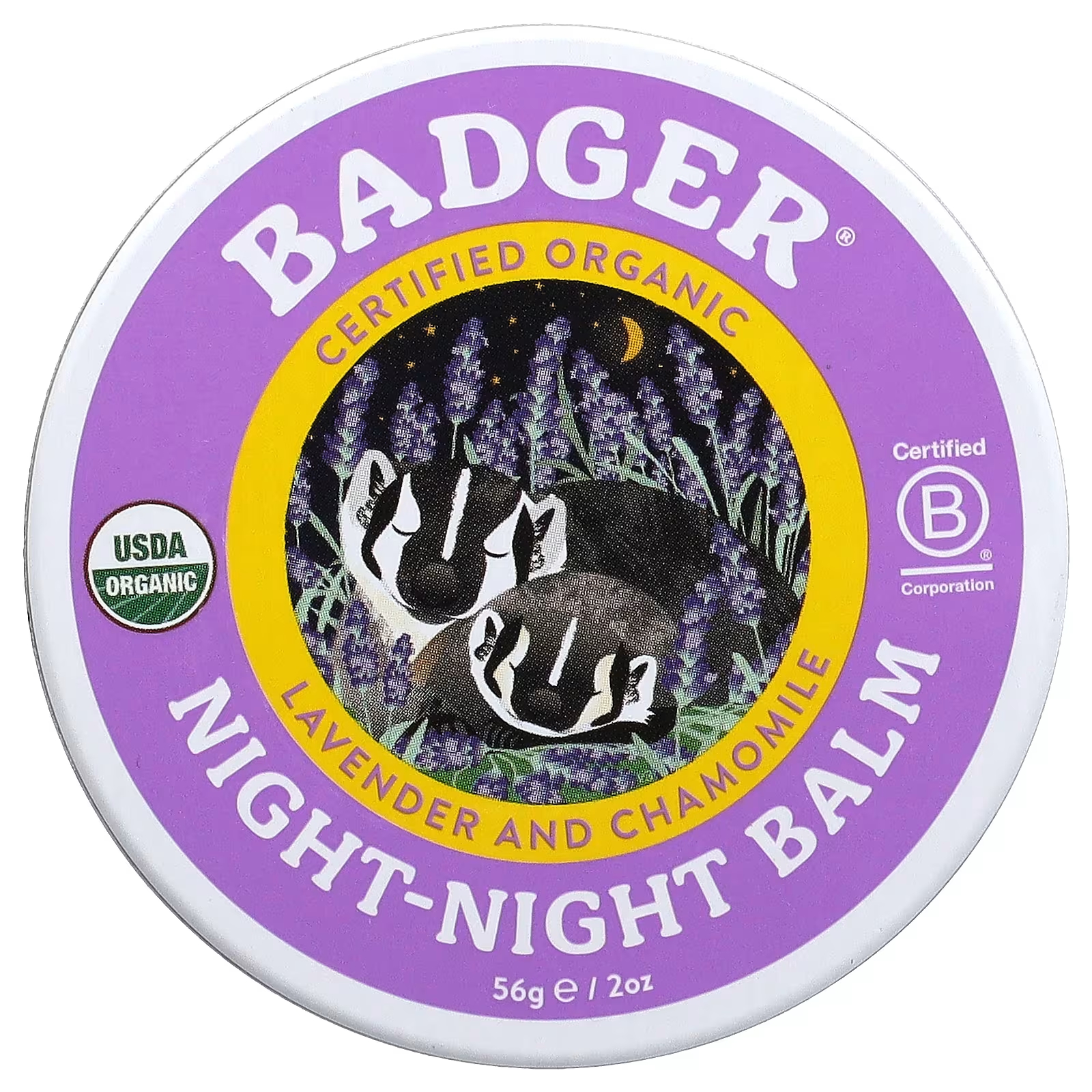 Органический бальзам Badger Company лаванда и ромашка, 56 г badger company бальзам badger для сухой и чувствительной кожи без запаха 56 г