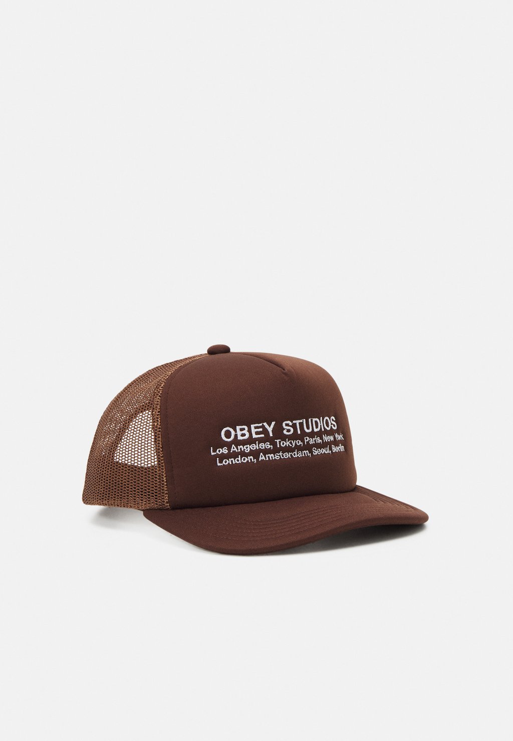 Кепка Obey Clothing OBEY STUDIOS TRUCKER, коричневый