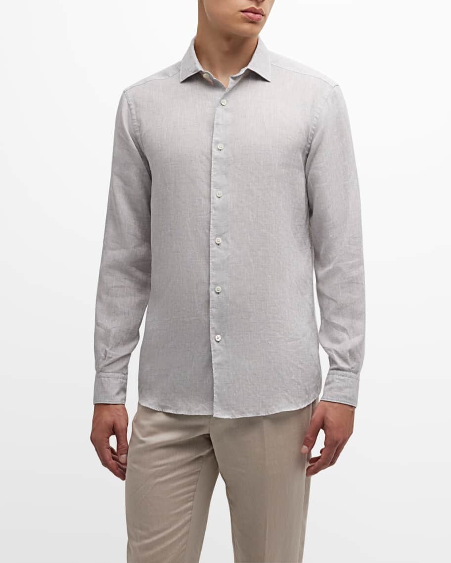 

Мужская льняная спортивная рубашка ZEGNA
