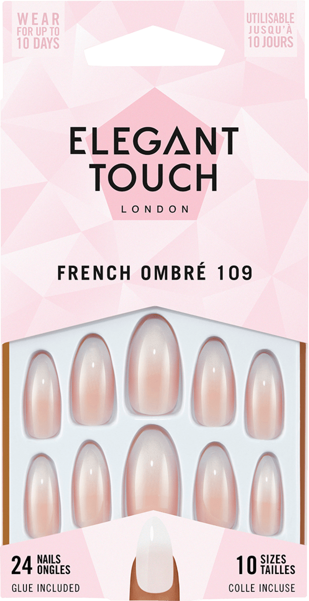 Накладные ногти Luxes Looks French Ombre 24 шт. Elegant Touch pashe гель лак 004 французский серый