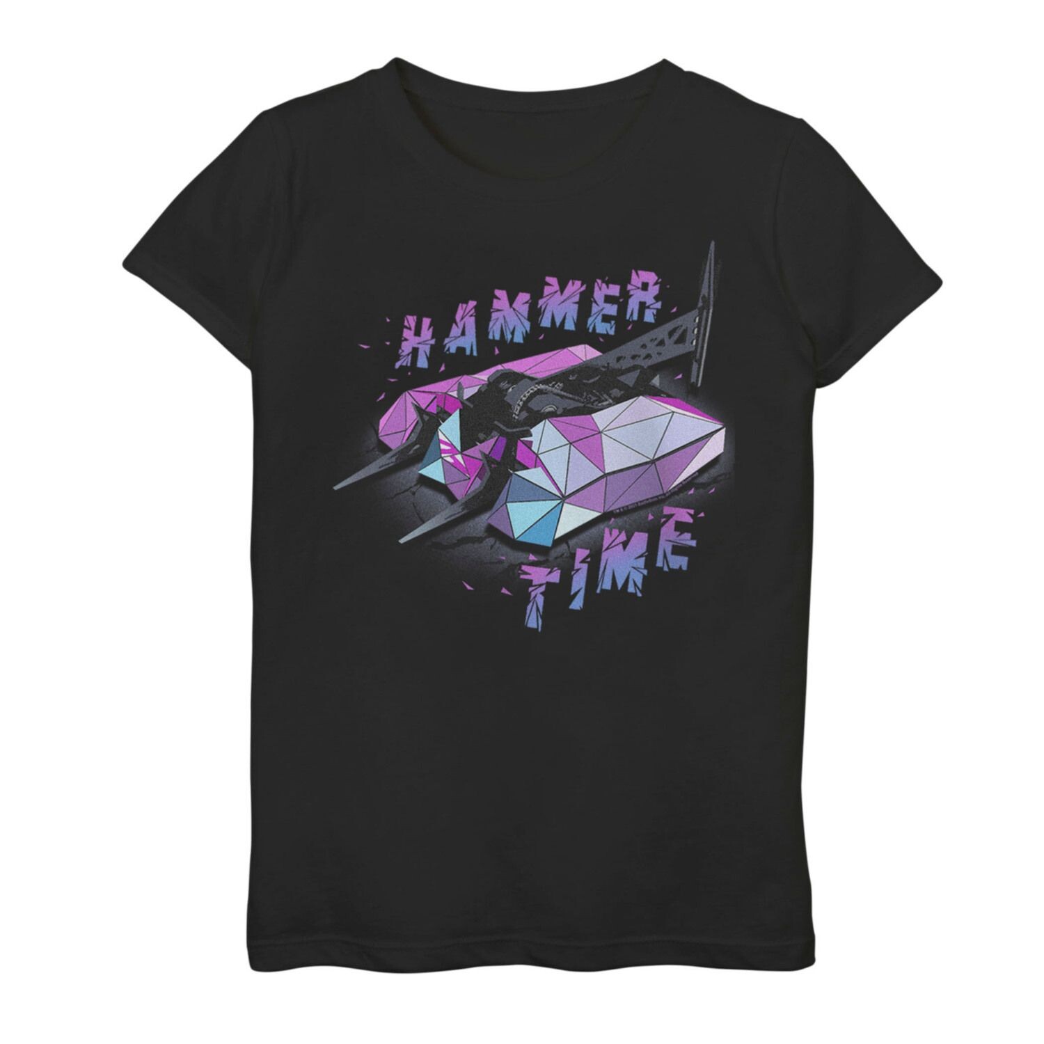 

Футболка BattleBots Hammer Time для девочек 7–16 лет с фиолетовым рисунком и портретом Licensed Character