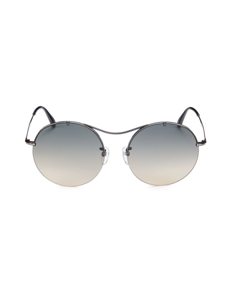 

Круглые солнцезащитные очки 58MM Tom Ford, цвет Gunmetal