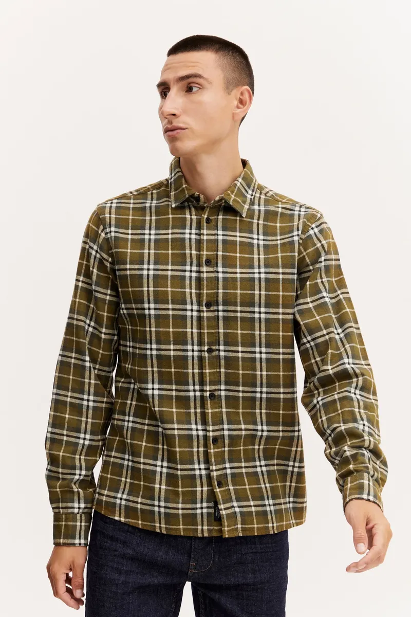 

Рубашка с длинными рукавами из смеси "BLEND Shirt 20714890", цвет Lizard