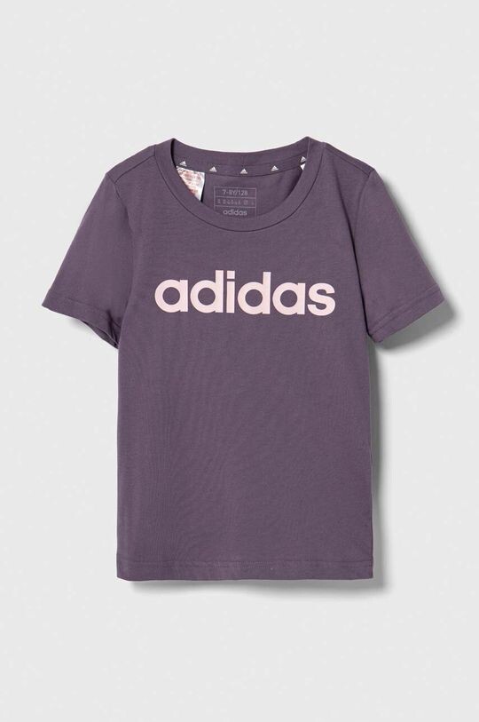 

Детская хлопковая футболка adidas, серый