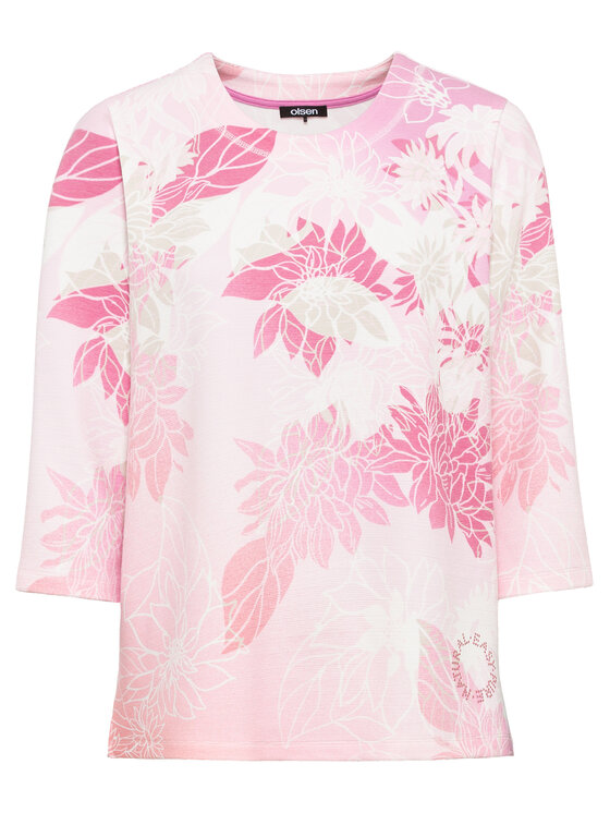 Блуза стандартного кроя Olsen, розовый блуза стандартного кроя olsen белый