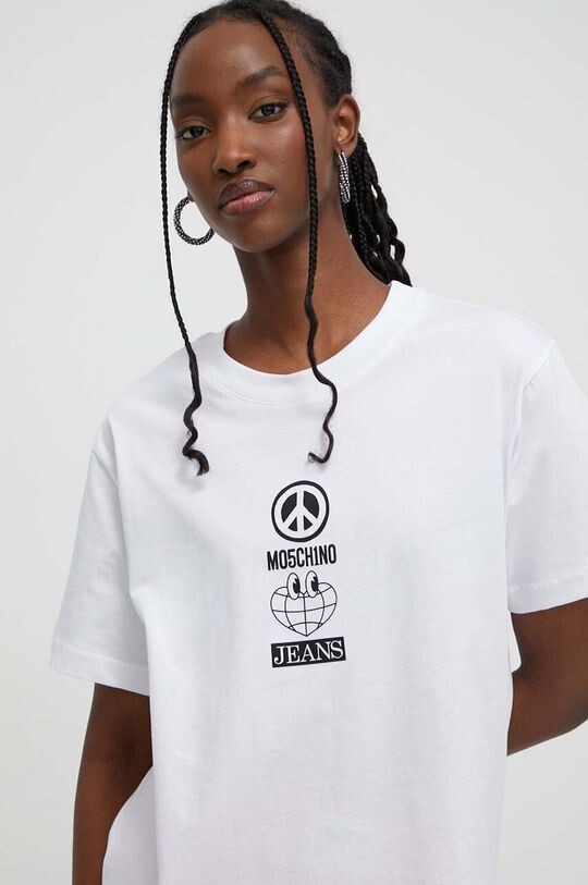 

Хлопковая футболка Moschino Jeans, белый