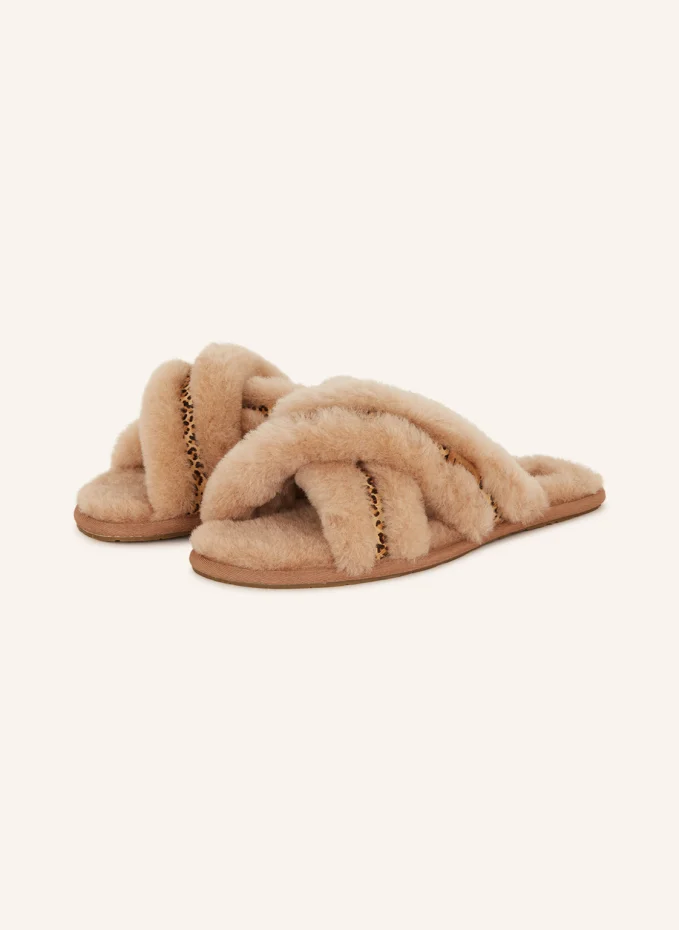 

Тапочки scuffita из кожи ягненка Ugg, бежевый