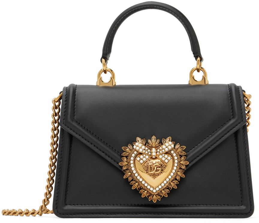 

Черная маленькая сумка преданности Dolce & Gabbana