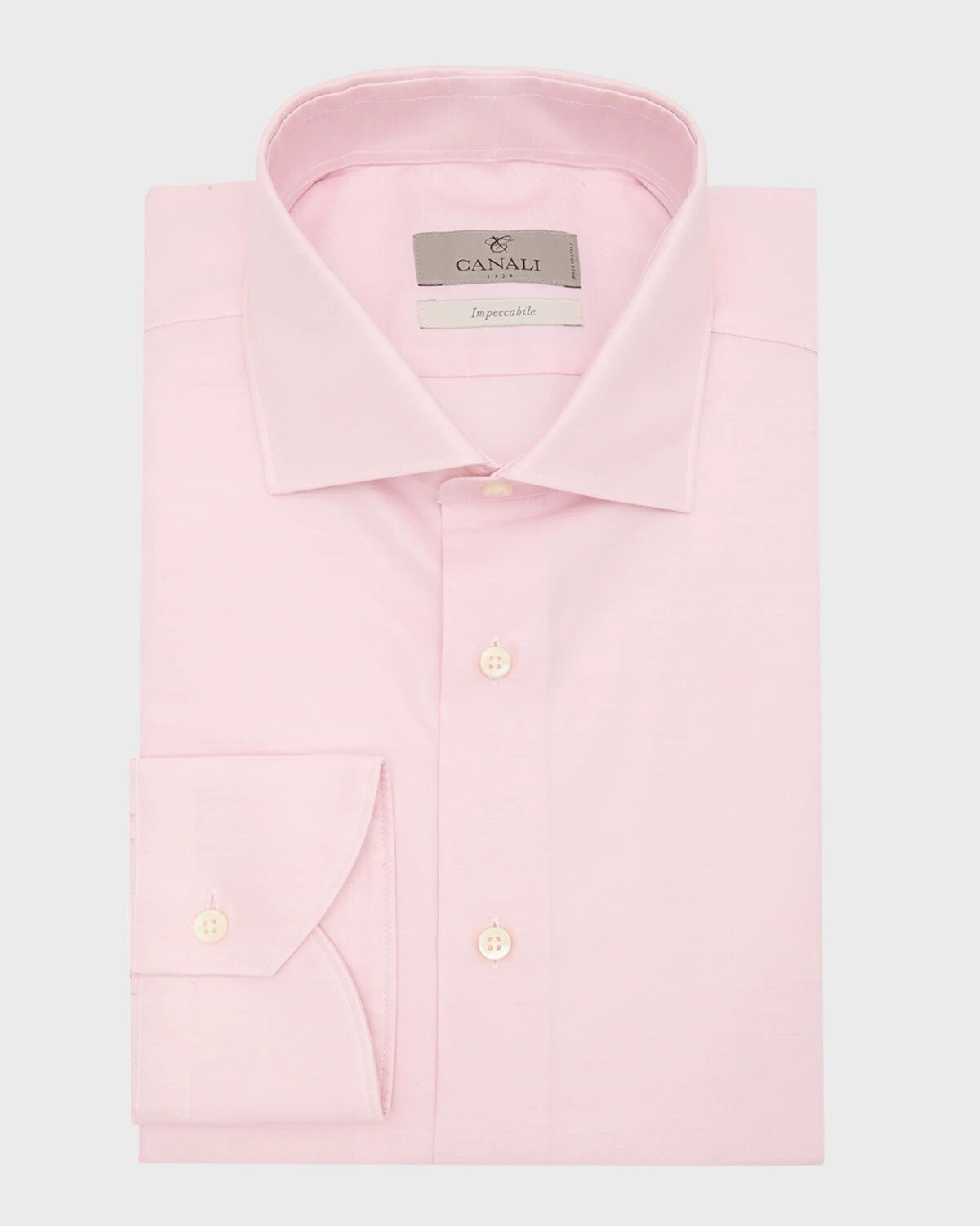 

Мужская классическая рубашка из безупречного хлопка Canali, цвет Light Pink