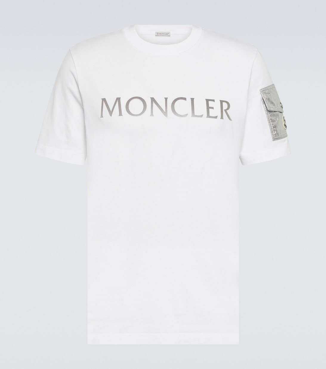 

Футболка из хлопкового джерси с логотипом Moncler, белый