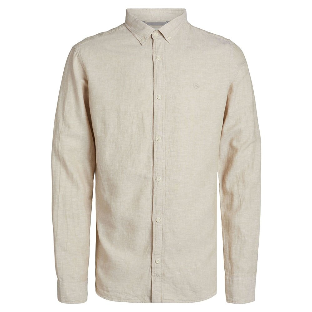 

Рубашка с длинным рукавом Jack & Jones Maze Linen, бежевый