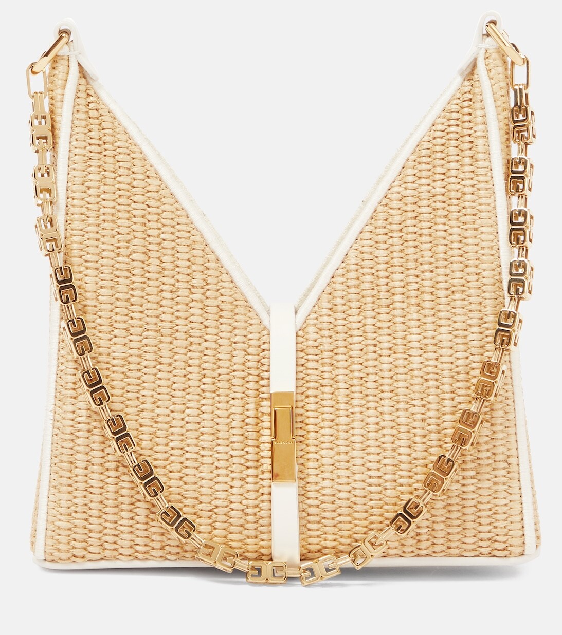 

Мини-сумка на плечо Cut Out из рафии Givenchy, нейтральный