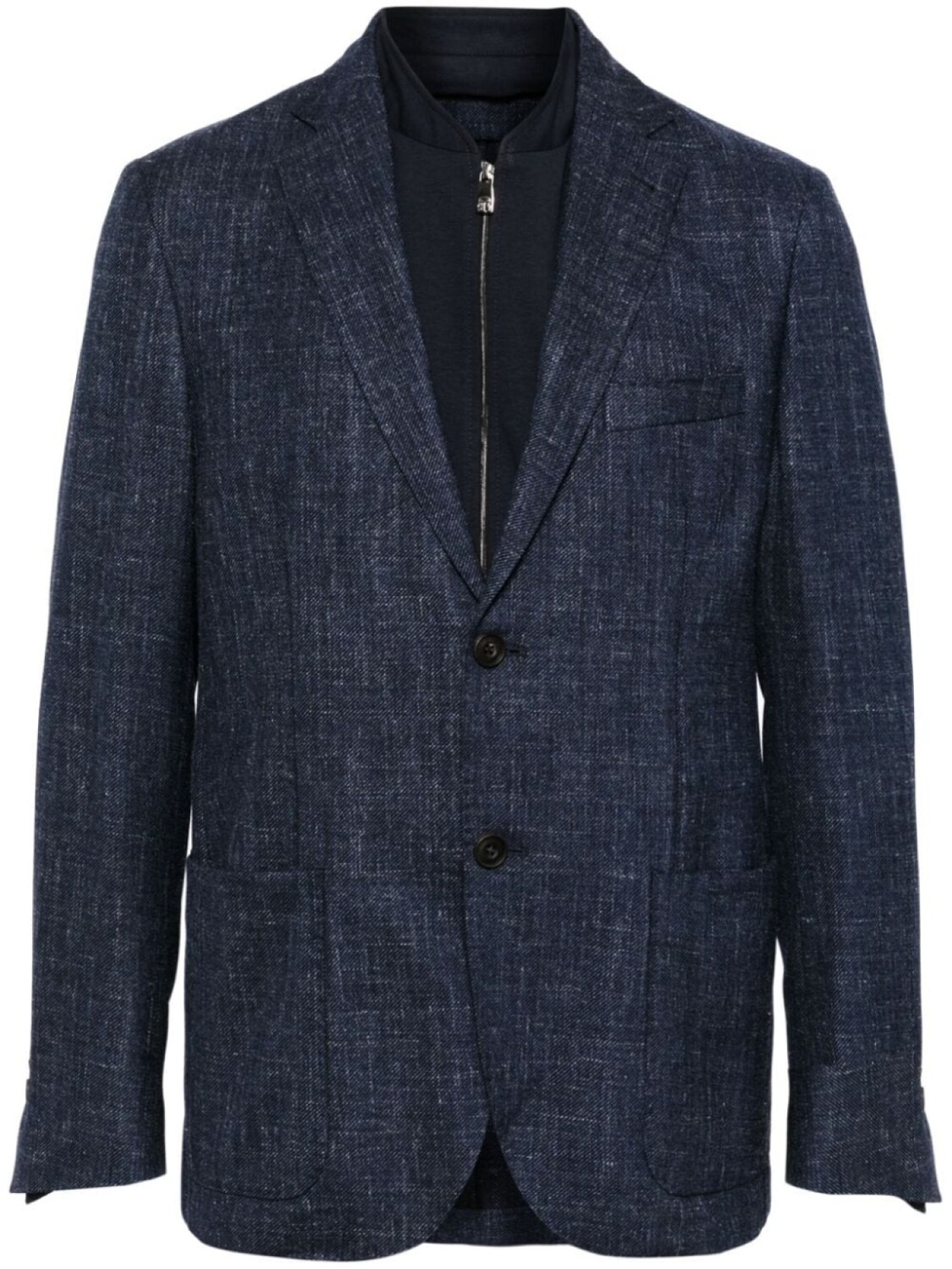 

Corneliani многослойный пиджак из ткани шамбре, синий