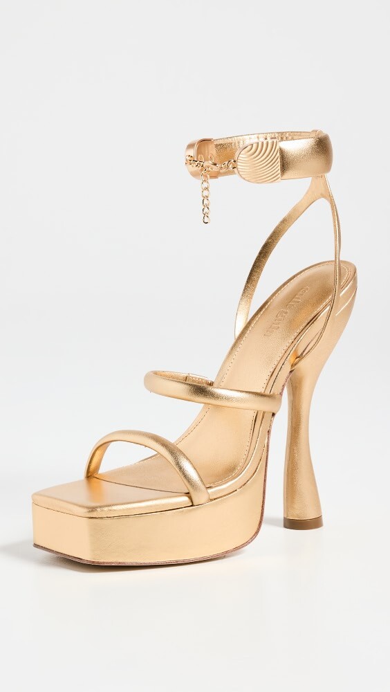 

Сандалии Cult Gaia Elodie Platforms, золотой