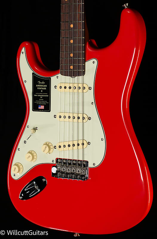 Электрогитара Fender American Vintage II 1961 Stratocaster Fiesta Red Rosewood электрогитара fender american vintage ii 1961 stratocaster left handed fiesta red