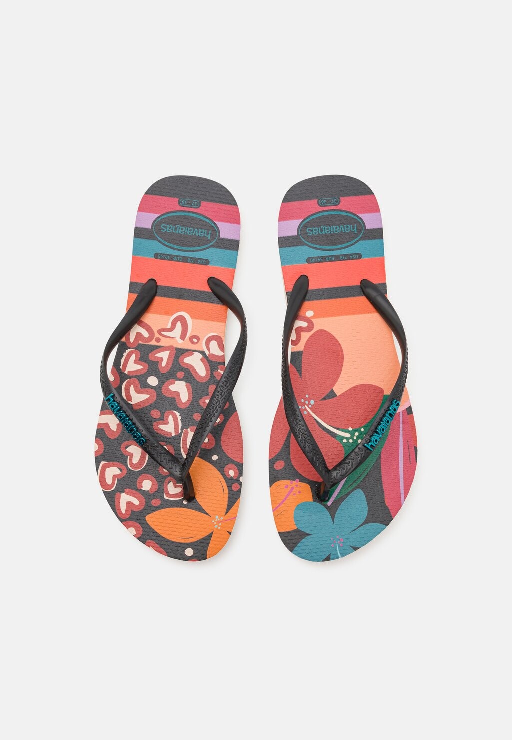 

Шлепанцы SLIM PATCHWORK Havaianas, цвет beige/black
