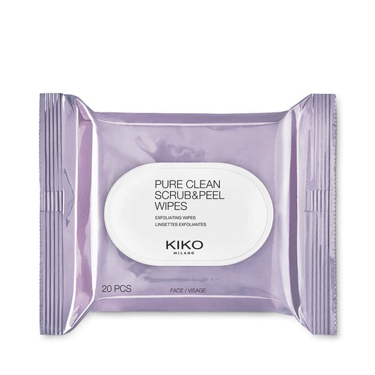 Отшелушивающие и освежающие салфетки для лица, 20 шт. Kiko Milano, Pure Clean Scrub & Peel Wipes фотографии