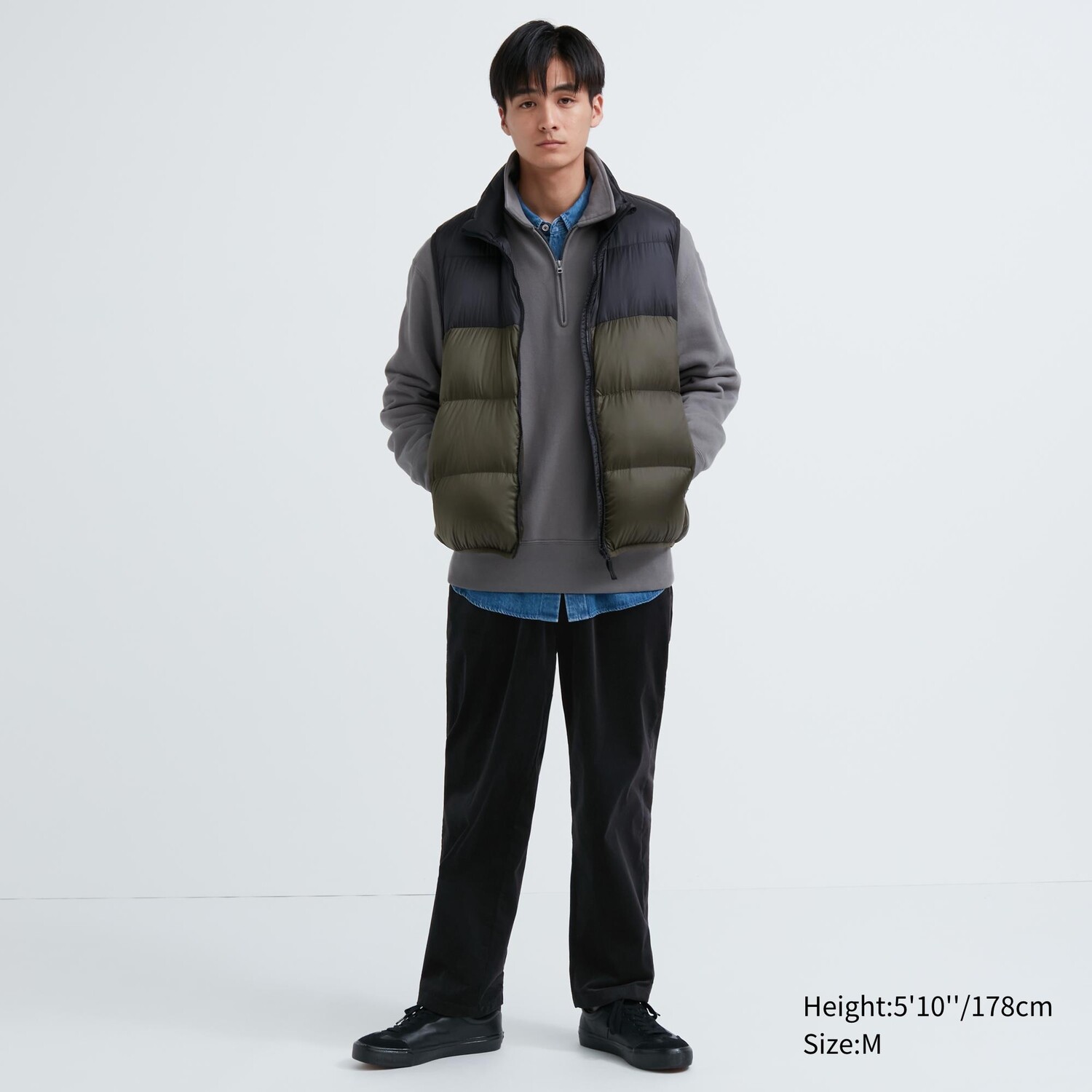 

Вельветовые брюки до щиколотки Easy Uniqlo, черный