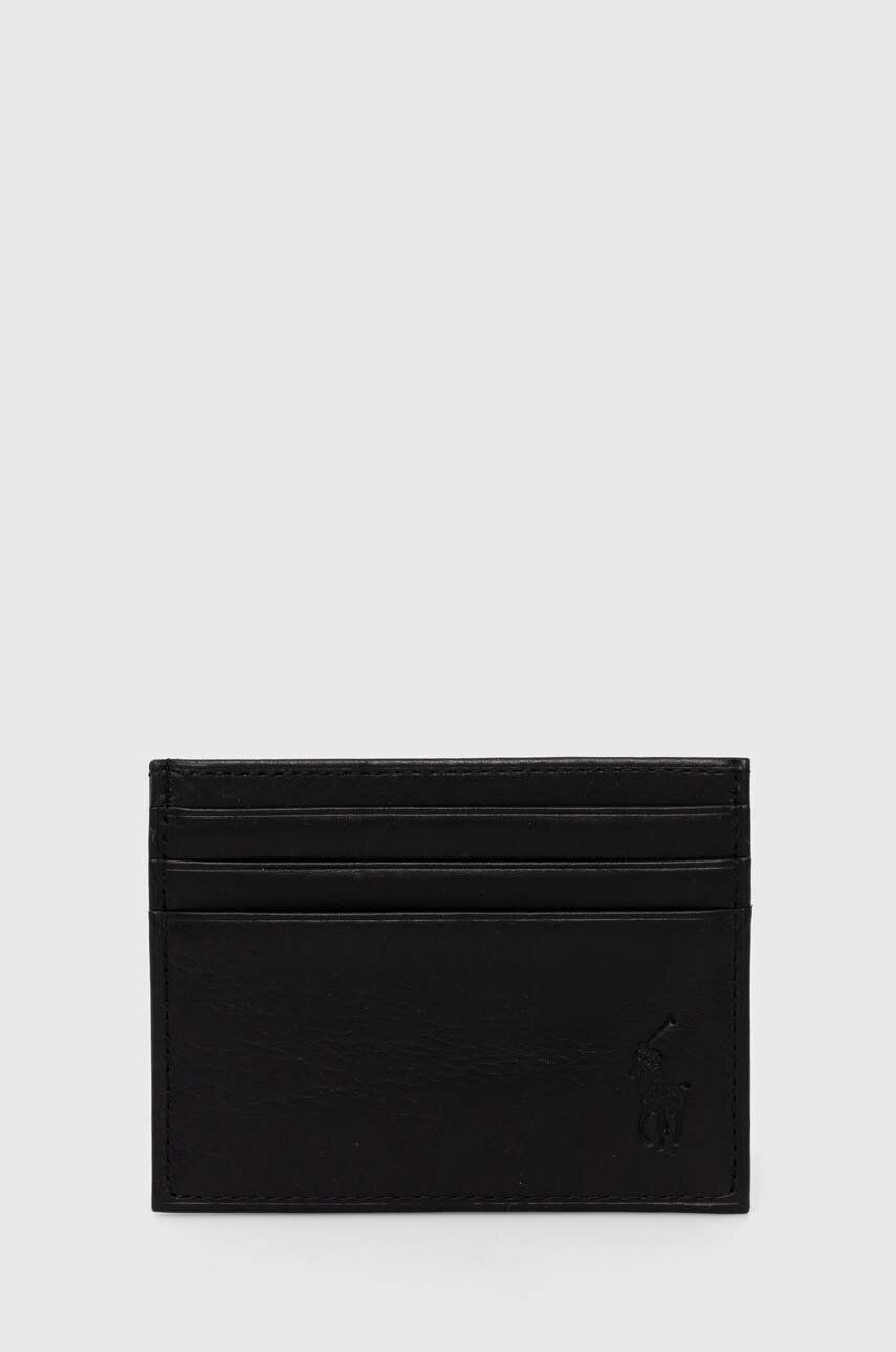

Кожаный визитница Polo Ralph Lauren, черный
