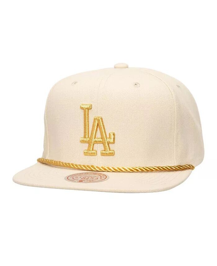 

Мужская кремовая кепка Los Angeles Dodgers Golden Ivory Snapback Mitchell & Ness, бежевый