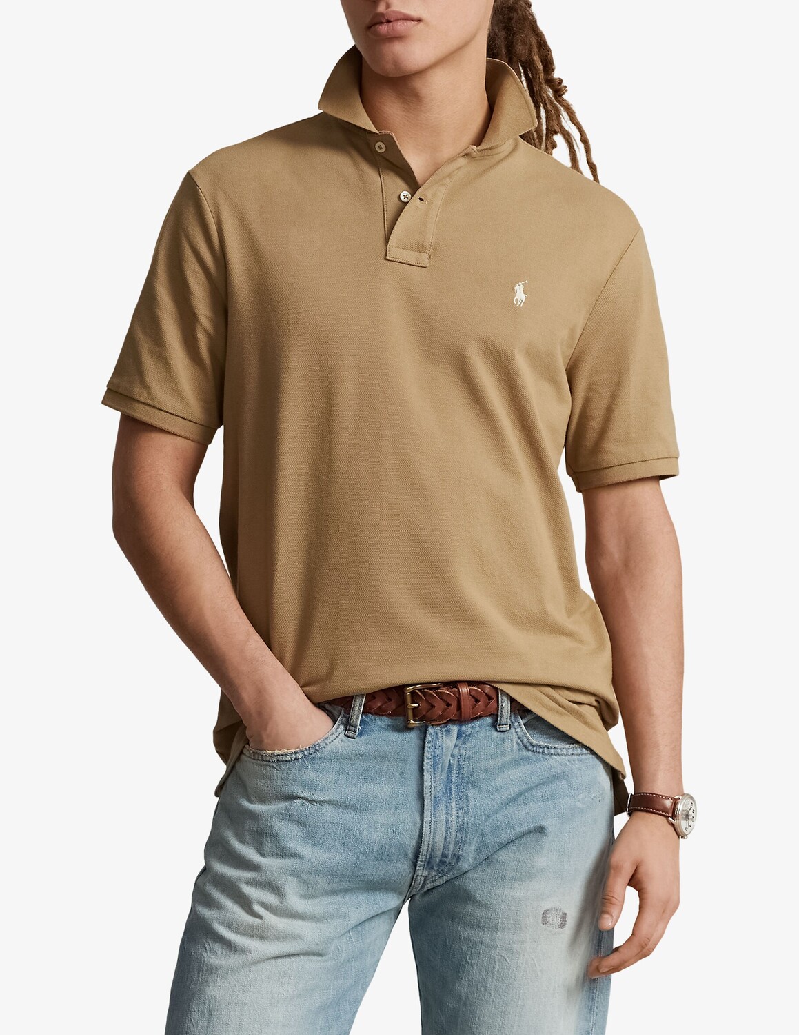 

Поло узкого кроя Ralph Lauren, зеленый