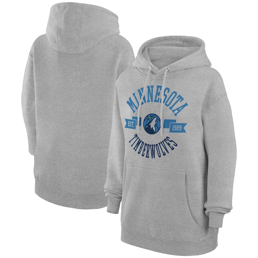 

Пуловер с капюшоном G-III 4Her by Carl Banks Minnesota Timberwolves, серый