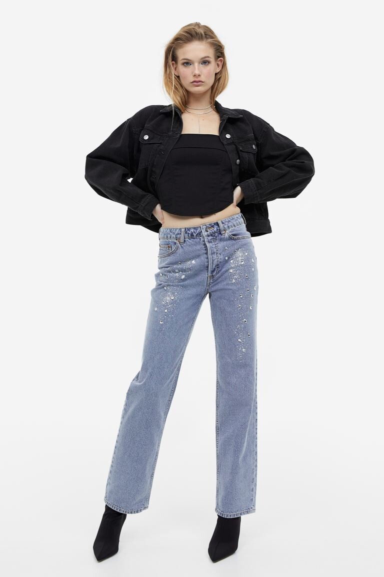 

Прямые высокие джинсы 90-х годов H&M