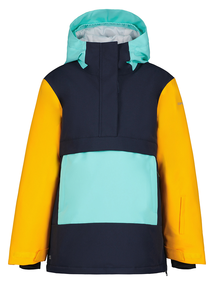 Лыжная куртка Icepeak Lisle, цвет Dunkelblau/Ocker/Türkis