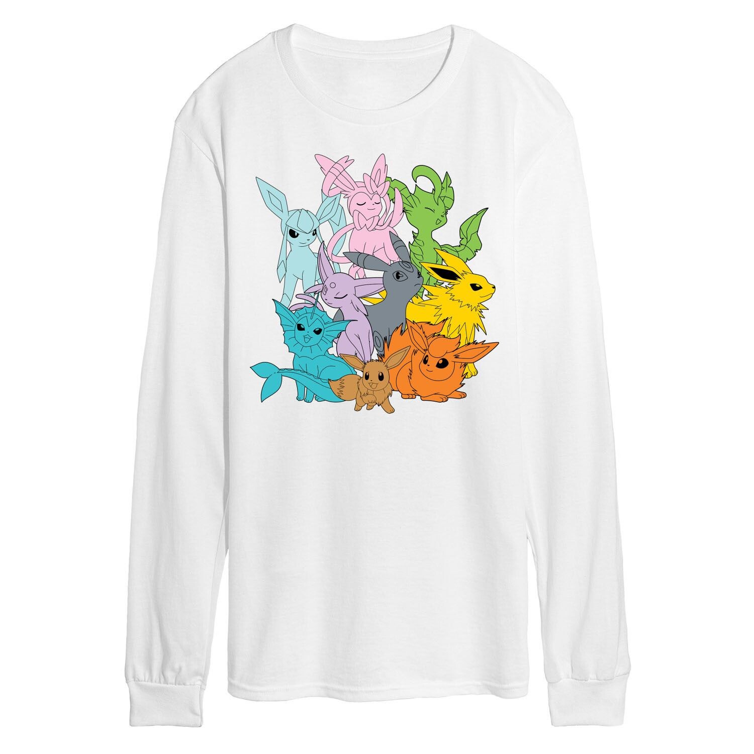

Мужская футболка с длинными рукавами и рисунком Pokemon Eevolutions