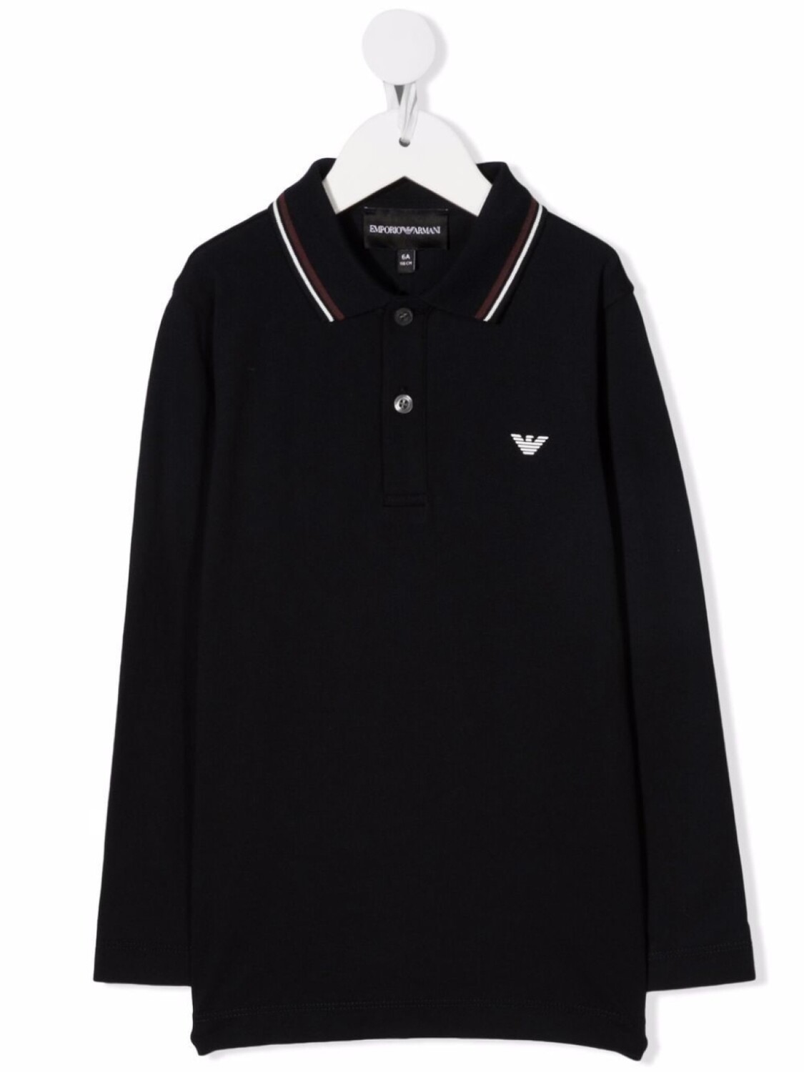 

Emporio Armani Kids рубашка поло с длинными рукавами и логотипом, синий