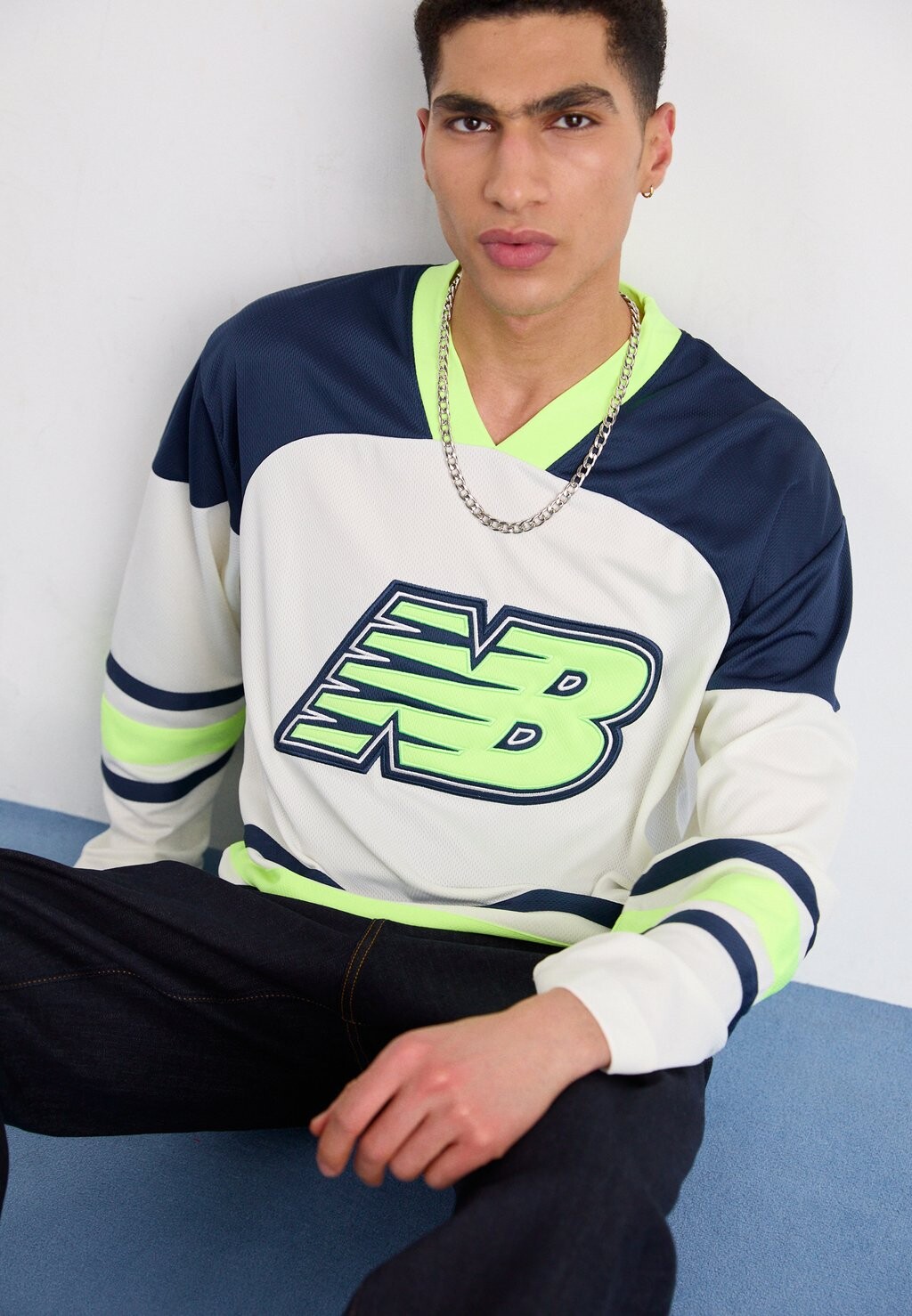 

Топ с длинными рукавами HOOPS HOCKEY New Balance, цвет sea salt