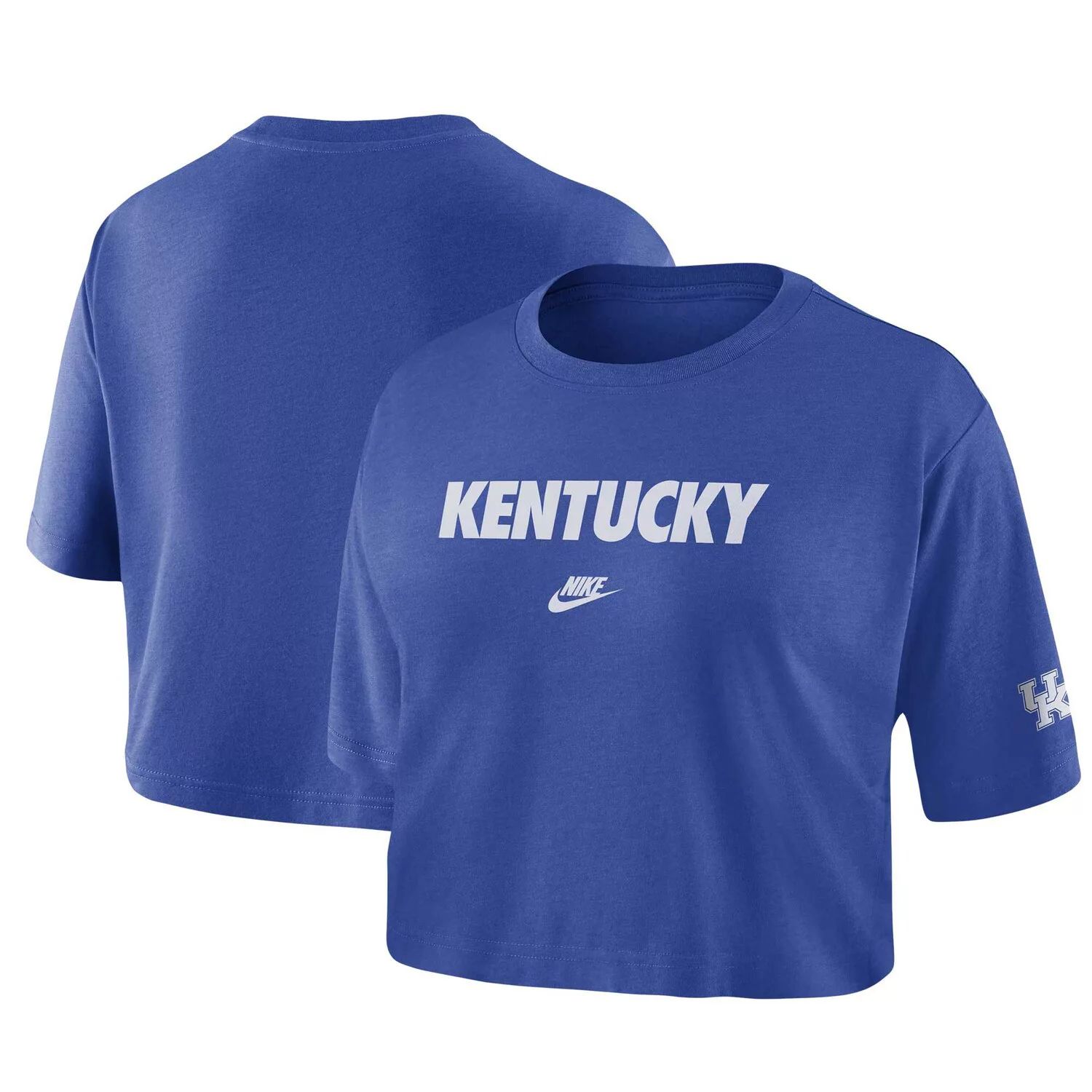 Женская укороченная футболка Nike Royal Kentucky Wildcats с надписью Nike