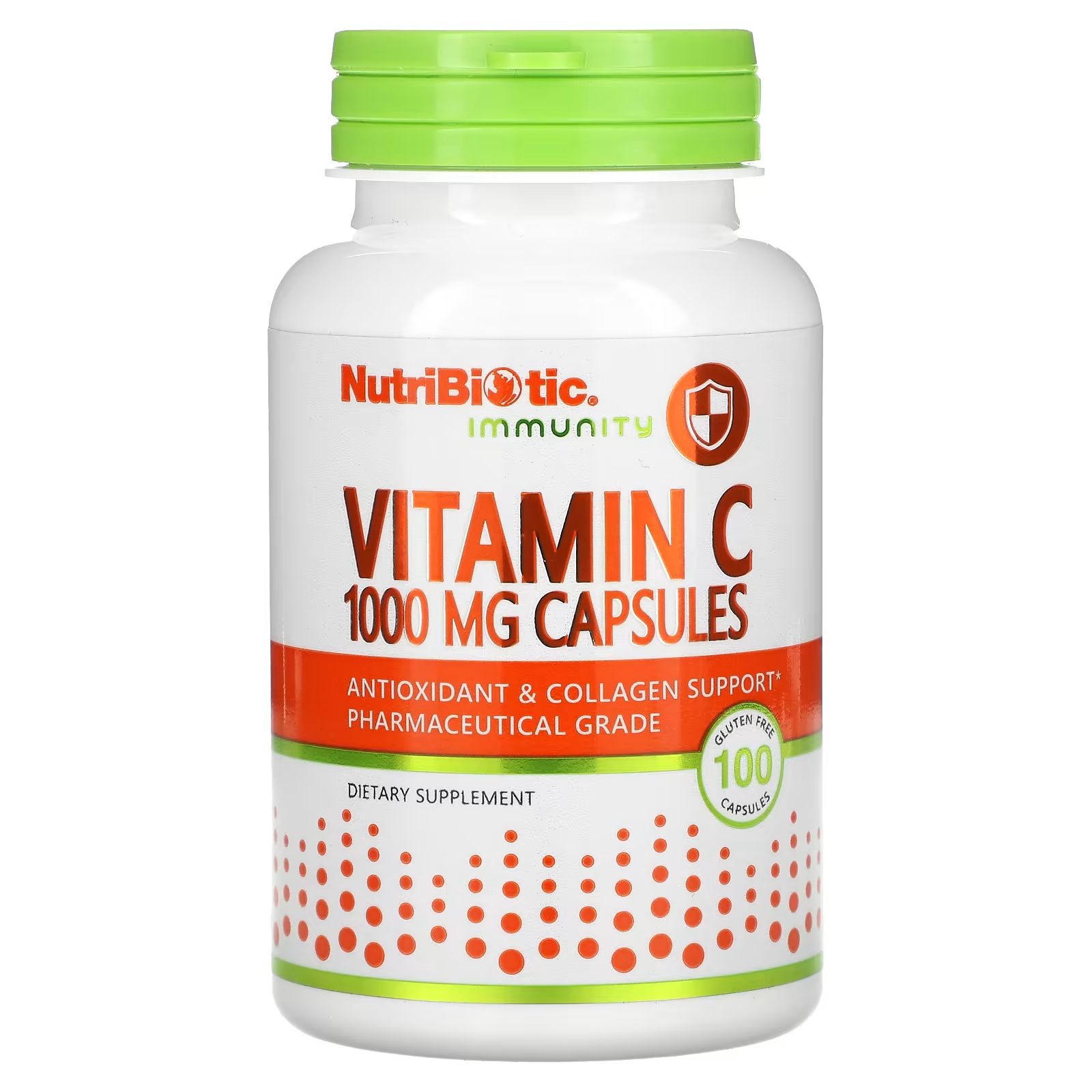 Витамин С NutriBiotic Immunity 1000 мг, 100 безглютеновых капсул витамин с finaflex 1000 мг 100 капсул