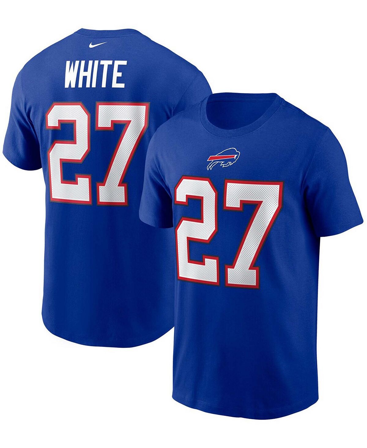 

Мужская белая футболка Tre'Davious Royal Buffalo Bills с именем и номером игрока Nike, Белый