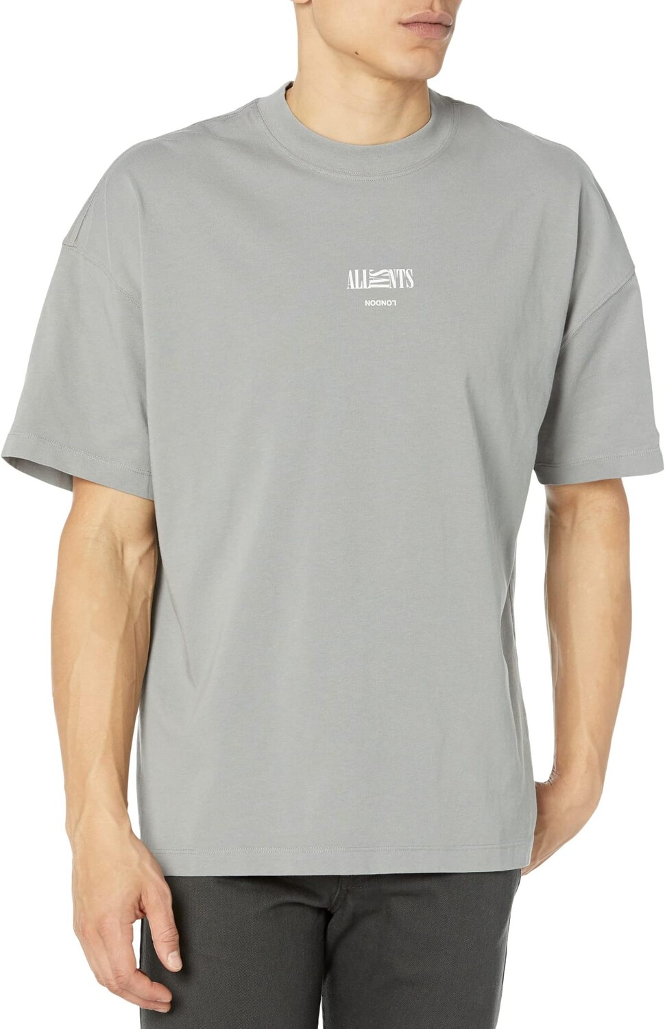 

Бирманская футболка с короткими рукавами AllSaints, цвет Tin Grey