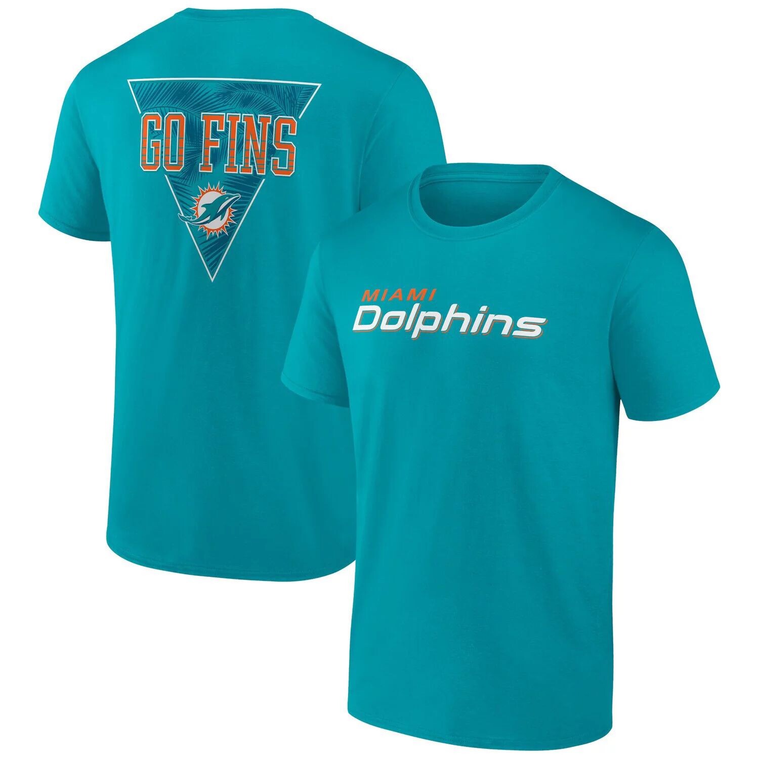 

Мужская двусторонняя футболка Profile Aqua Miami Dolphins Big & Tall