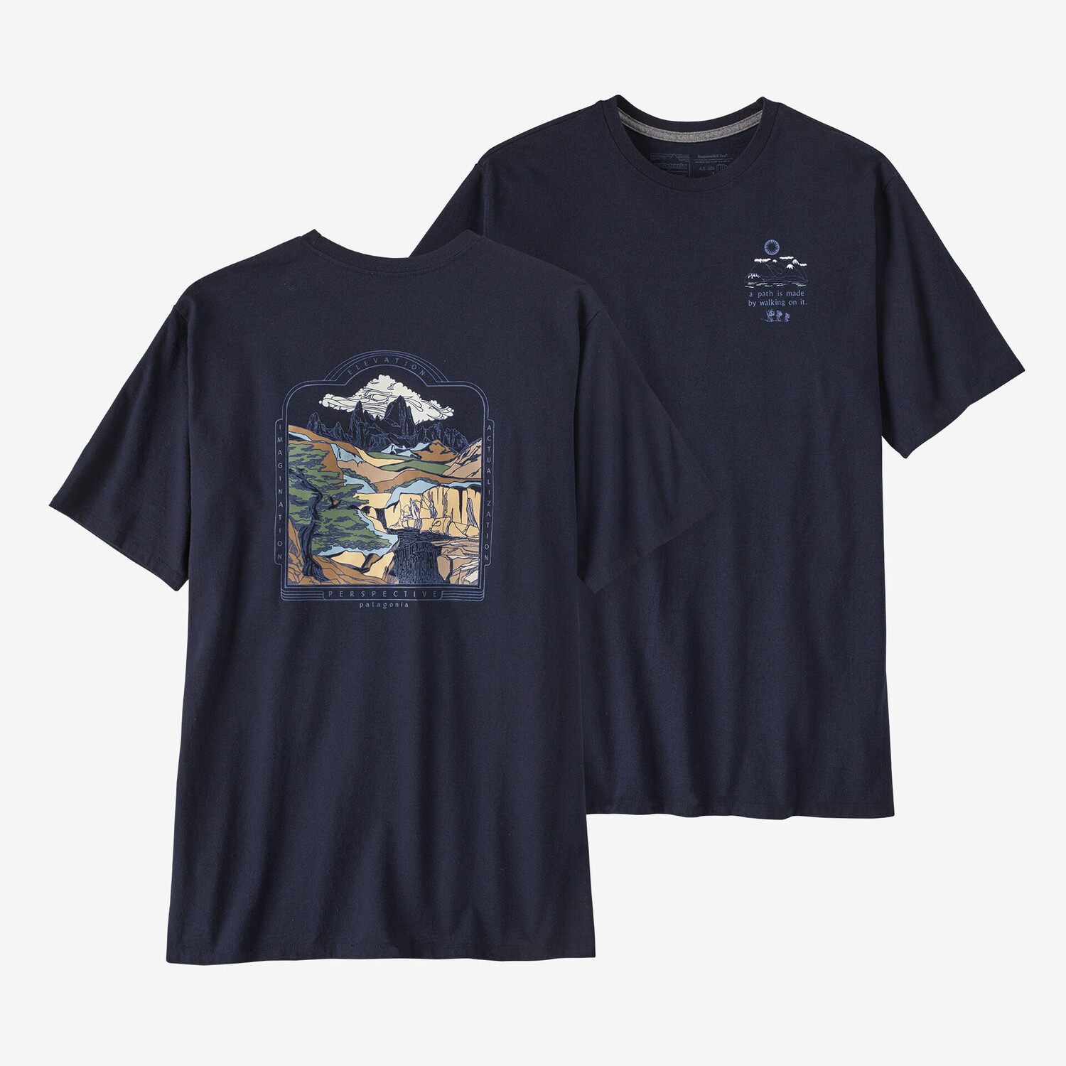 

Мужская футболка Responsibili 50 лет Patagonia, цвет The Long View: New Navy