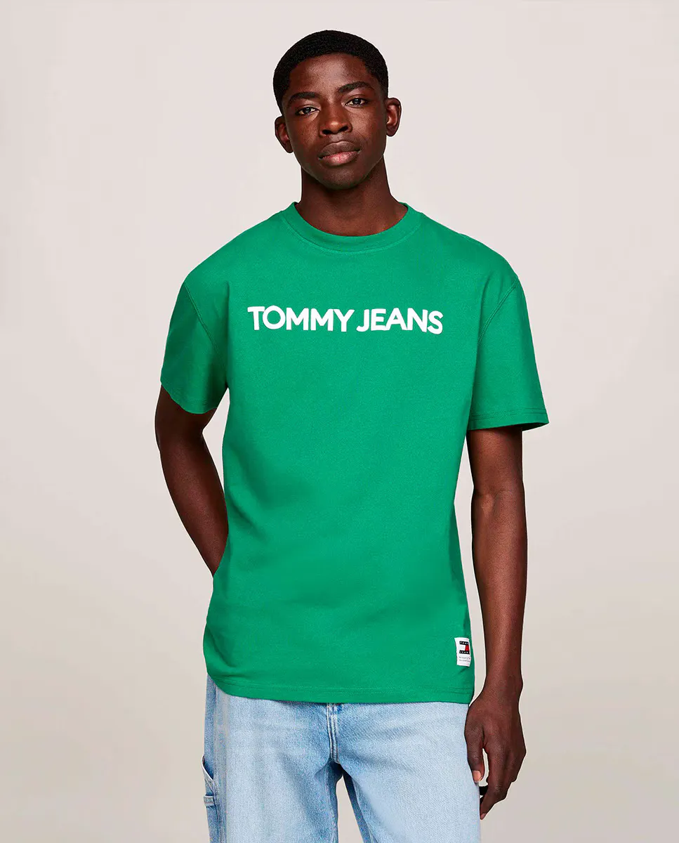 

Мужская футболка стандартного кроя с короткими рукавами Tommy Jeans, зеленый