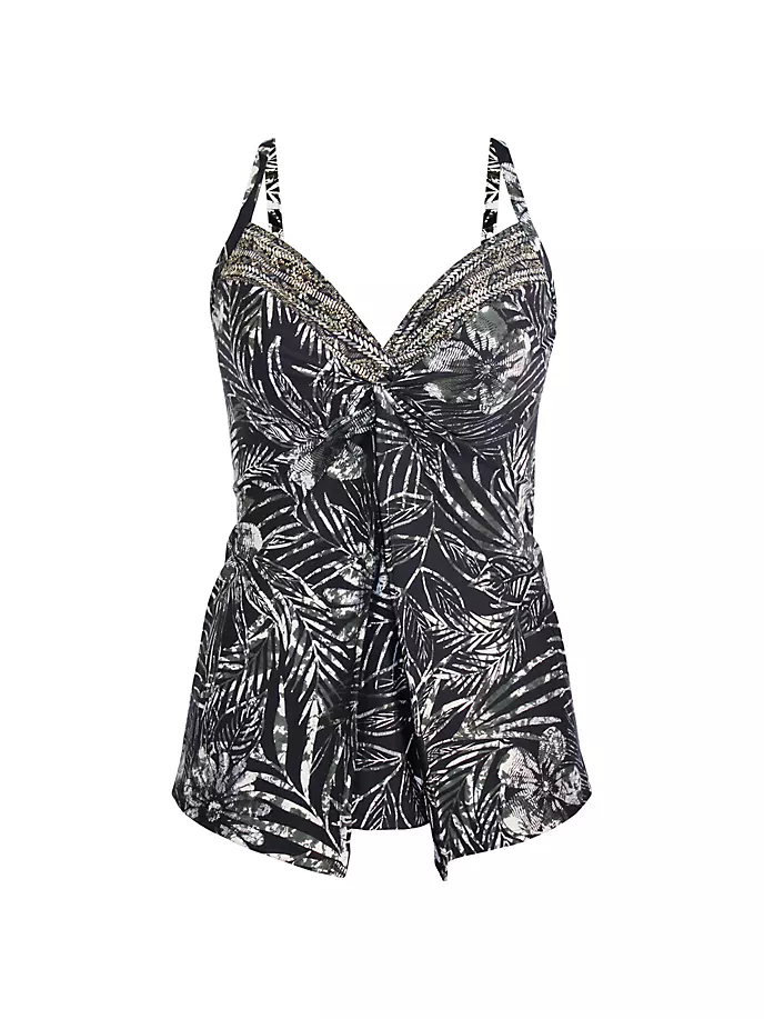 

Топ танкини с принтом Zahara Love Knot Miraclesuit Swim, черный