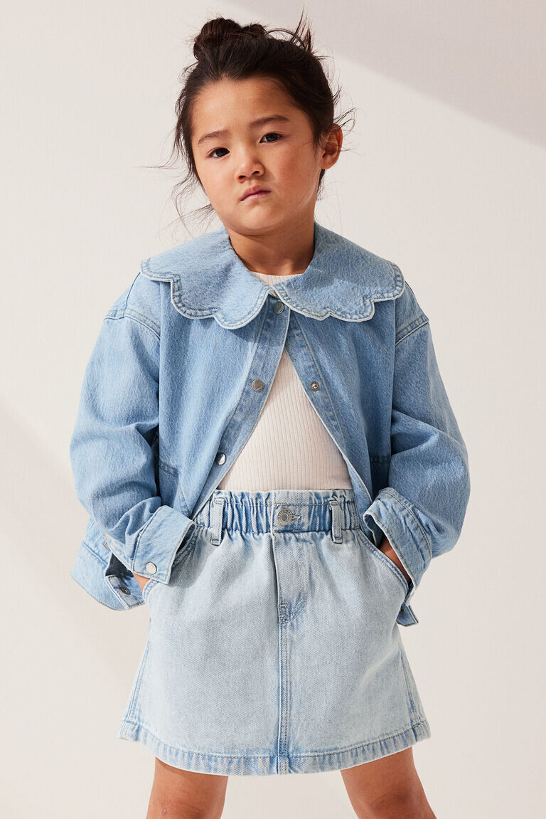 

Джинсовая юбка из бумажного пакета H&M, синий