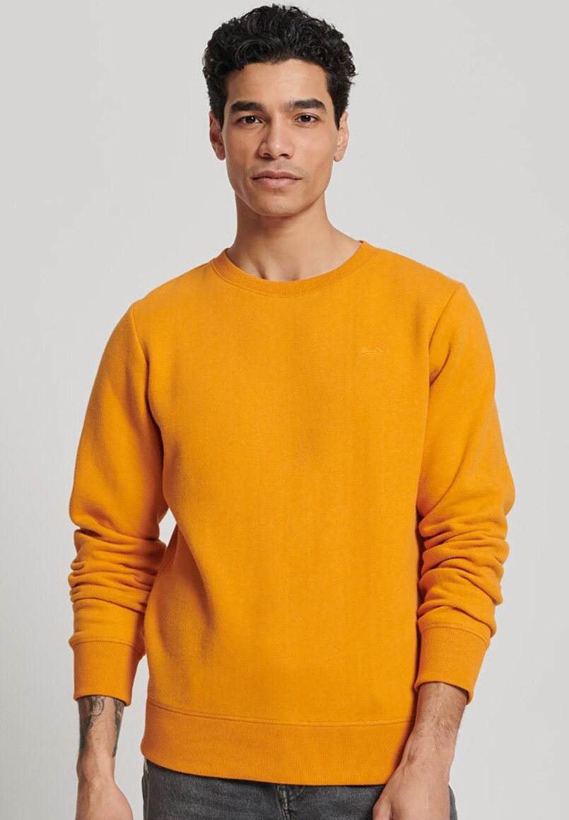 

Толстовка Superdry Vintage Logo Embroidered Crew, thrift gold marl, Оранжевый