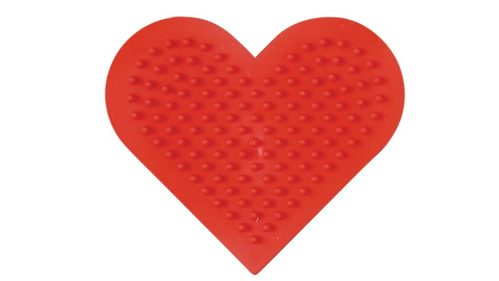 Гладильные бусы миди5+ пластина маленькая сердце красная Hama Perlen